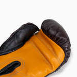 Boxhandschuhe Di Nardo mit Klettverschluss 16 Oz Burgund-gelb-Combat Arena