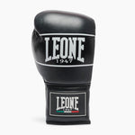 Boxhandschuhe Leone Shock Pro mit Schnürsenkeln GN057L Schwarz 