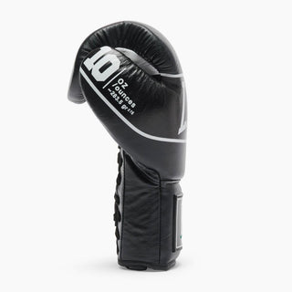 Boxhandschuhe Leone Shock Pro mit Schnürsenkeln GN057L Schwarz 