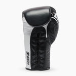 Boxhandschuhe Leone Shock Pro mit Schnürsenkeln GN057L Schwarz 