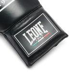 Boxhandschuhe Leone Shock Pro mit Schnürsenkeln GN057L Schwarz 