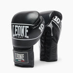 Boxhandschuhe Leone Shock Pro mit Schnürsenkeln GN057L Schwarz 