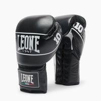 Boxhandschuhe Leone Shock Pro mit Schnürsenkeln GN057L Schwarz 