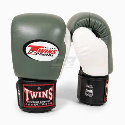 twins mma handschuhe Muay Thai Handschuhe Twins Special BGVL4 Schwarz-grün-weiß