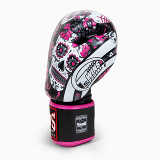 Muay Thai Handschuhe Twins Special FBGVL 3 Skull Rosa 