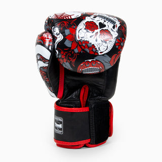 Muay Thai Handschuhe Twins Special FBGVL 3 Skull Rot 