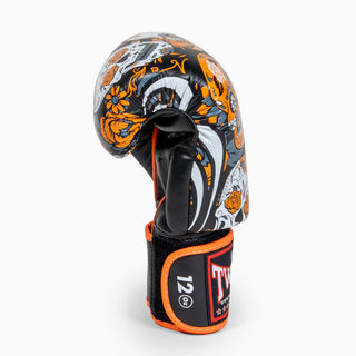 Muay Thai Handschuhe Twins Special FBGVL 4 Skull Orange 