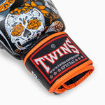 Muay Thai Handschuhe Twins Special FBGVL 4 Skull Orange 