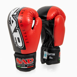 Boxhandschuhe Raptor SAP WAKO 10 Oz Schwarz-rot 