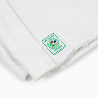 Weißer Judogi Adidas J730 Champion III IJF ohne Streifen 