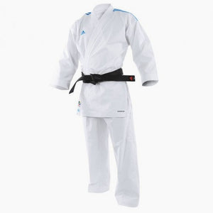 Karategi Adidas Kumite Adilight Primegreen WKF Strisce Blu