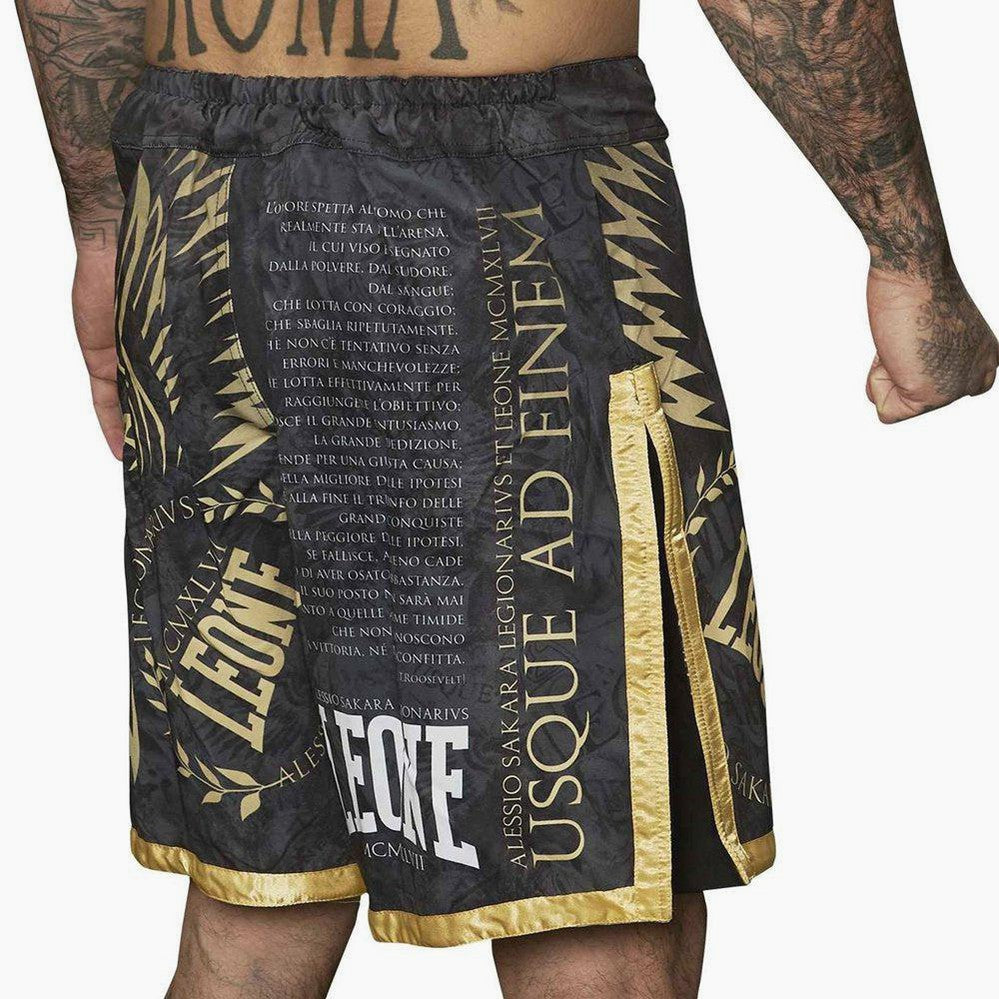 LEONE 1947, Pantaloncino MMA Logo WACS Nero/Rosso XS AB952 LEONE 1947, Pantaloncino MMA Logo WACS Nero/Rosso XS AB952