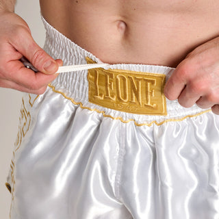 Shorts kick-thai Leone DNA Premium AB969 Weiß-Combat Arena