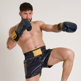 Shorts kick-Thai Leone DNA Premium AB969 Blau-Combat Arena