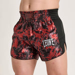 Pantaloncini kick-thai Leone Urban Fighter AB998 Nero-rosso camo-Combat Arena
