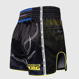 Pantaloncini kick-thai Venum Tekken 8 King Nero-giallo-Combat Arena