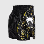 Pantaloncini kick-thai Venum VTC Flames Nero-oro-Combat Arena