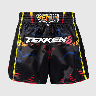 Shorts kick-thai Venum Tekken 8 Yoshimitsu Schwarz-orange 