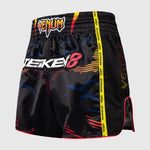 Shorts kick-thai Venum Tekken 8 Yoshimitsu Schwarz-orange 