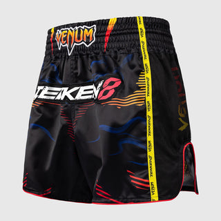 Shorts kick-thai Venum Tekken 8 Yoshimitsu Schwarz-orange 