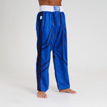 Hosen Kickboxen WAKO Leone AB992 Blau-Combat Arena