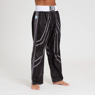 Hosen Kickboxen WAKO Leone AB992 Schwarz-Combat Arena