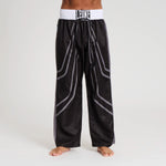 Hosen Kickboxen WAKO Leone AB992 Schwarz-Combat Arena