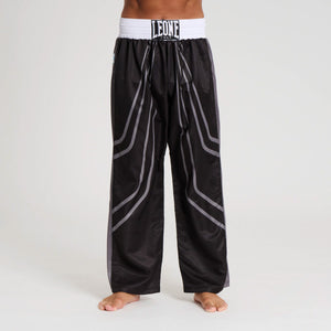 Hosen Kickboxen WAKO Leone AB992 Schwarz-Combat Arena