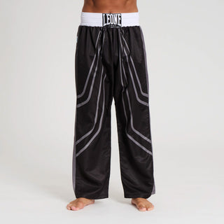 Hosen Kickboxen WAKO Leone AB992 Schwarz-Combat Arena