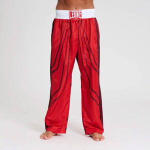Hosen Kickboxen WAKO Leone AB992 Rot-Combat Arena