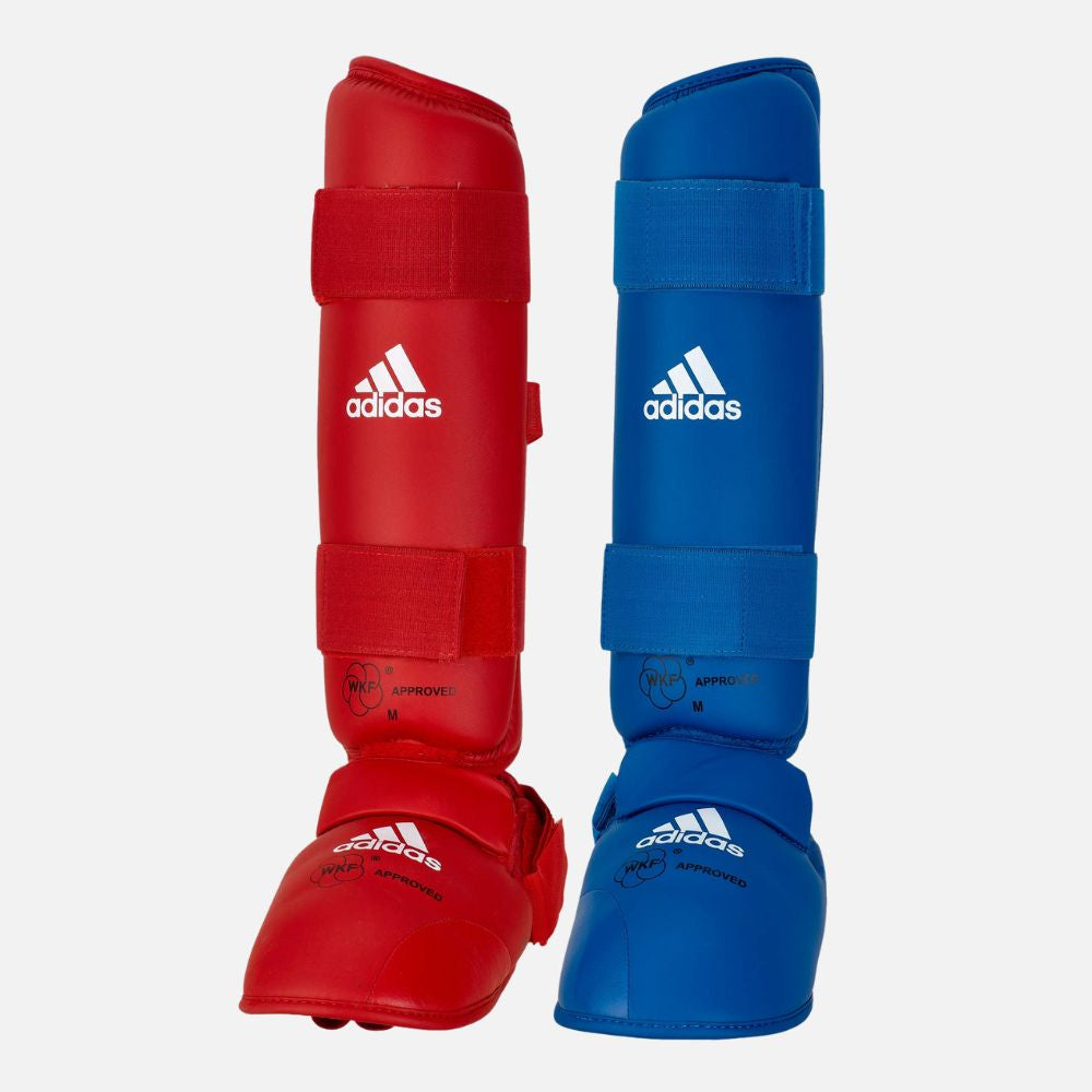 Schienbeinschoner und Parapods Adidas Rot und Blau WKF homologiert ...
