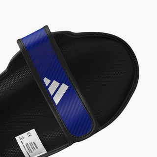 Schienbeinschoner mit Parapet Adidas Pro Kickboxen WAKO Blau-Weiß 