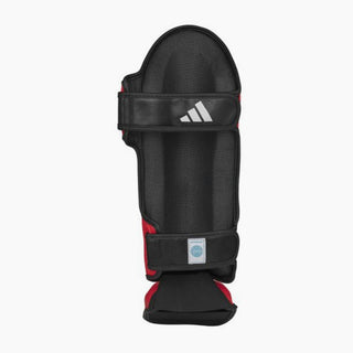 Schienbeinschoner mit Trittfläche Adidas Pro Kickboxen WAKO Rot-weiß 