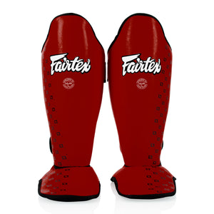 Schienbeinschoner Fairtex Wettbewerb SP5 mit Fußstützen Rot 