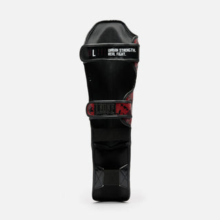 Schienbeinschoner Leone Urban Fighter PT118 Rot-Schwarz Camo 