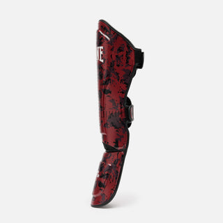 Schienbeinschoner Leone Urban Fighter PT118 Rot-Schwarz Camo 