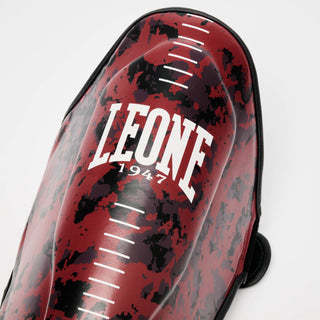 Schienbeinschoner Leone Urban Fighter PT118 Rot-Schwarz Camo 