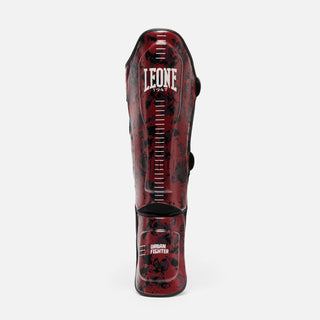Schienbeinschoner Leone Urban Fighter PT118 Rot-Schwarz Camo 