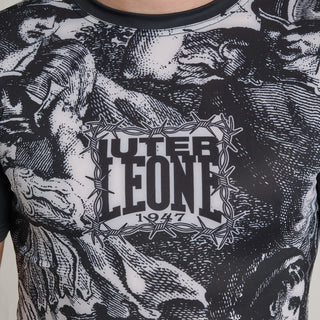 Rashguard Leone IUTER Barbed Wire AB06IU Nero-Combat Arena