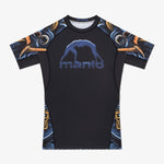 Rashguard Manto Barong Kurzarm Schwarz-Combat Arena