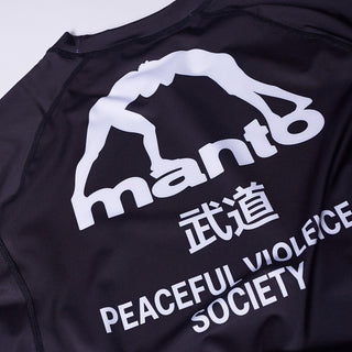 Rashguard Manto Society maniche corte nero-Combat Arena