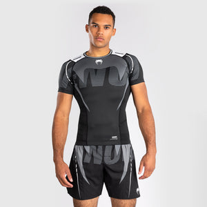 Rashguard Venum Adrenaline maniche corte Nero-grigio-Combat Arena