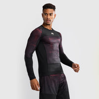 Rashguard Venum G-Fit Air langärmlig Schwarz-Rot-Combat Arena