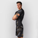 Rashguard Venum Matupa Kurzarm Schwarz-Grau-Combat Arena