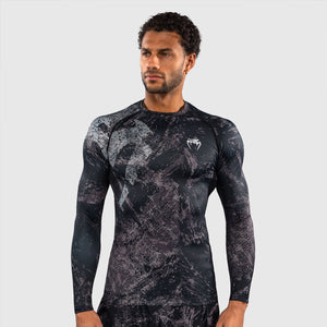 Rashguard Venum Rage & Workout Langarm Schwarz-Grau-Combat Arena