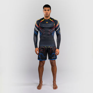 Rashguard Venum Tekken 8 Yoshimitsu maniche lunghe Nero-arancione-Combat Arena