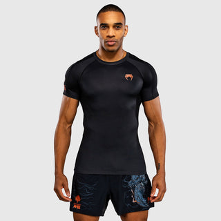 Rashguard Venum Thunder Dragon maniche corte Nero-Combat Arena