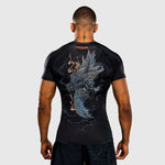 Rashguard Venum Thunder Dragon maniche corte Nero-Combat Arena