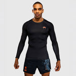 Rashguard Venum Thunder Dragon lange Ärmel Schwarz-Combat Arena