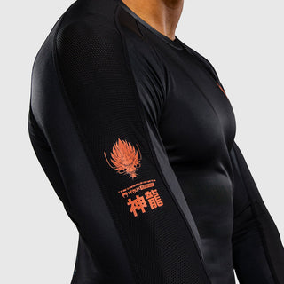 Rashguard Venum Thunder Dragon lange Ärmel Schwarz-Combat Arena